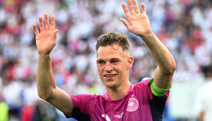 Germanys Joshua Kimmich celebrates after the match. — Reuters
