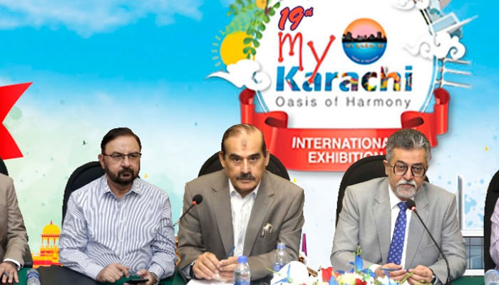 President Karachi Chamber of Commerce and Industry (KCCI) Iftikhar Ahmed Sheikh presides over the first meeting of the Special Committee for My Karachi Exhibition on June 3, 2024. — Facebook/Karachi Chamber of Commerce & Industry