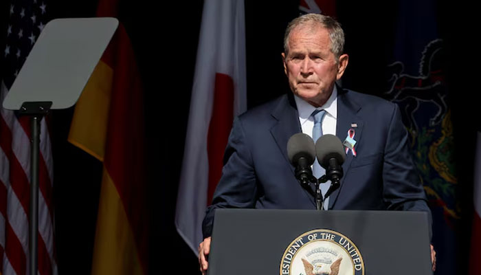 Former U.S. President George W. Bush speaks during an event commemorating the 20th anniversary of the September 11, 2001 attacks at the Flight 93 National Memorial in Stoystown, Pennsylvania, U.S., September 11, 2021. — Reuters