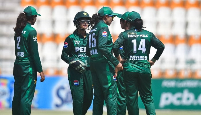 A representational image showing Pakistan women cricketers during a match. — Facebook/PakistanCricketBoard/File
