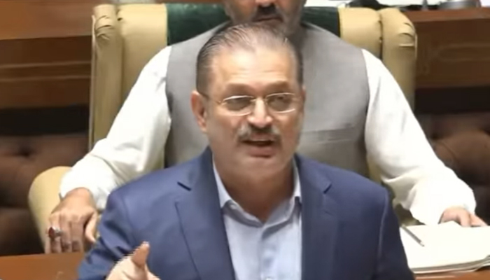 Minister for Information, Excise, Taxation and Narcotics Control Sharjeel Inam Memon seen in this image on September 23, 2024. — Facebook/@SharjeelInamMemon63