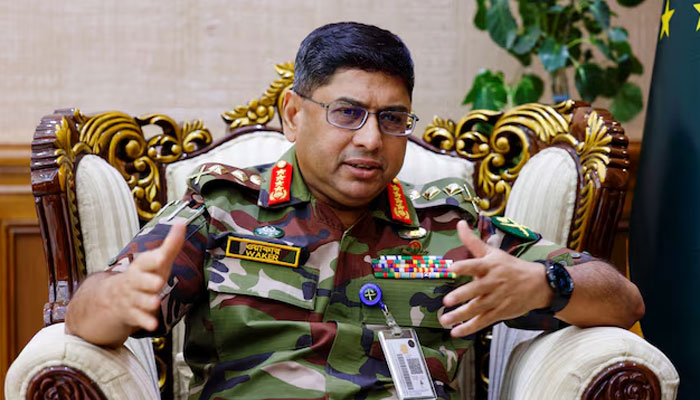 Bangladeshs Army Chief General Waker-uz-Zaman gestures during an interview at his office in the Bangladesh Army Headquarters, in Dhaka, Bangladesh, September 23, 2024. — Reuters