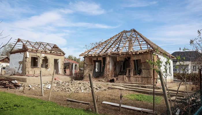 A view shows buildings damaged during a Russian drone attack in the town of Vylkove in Odesa region, Ukraine October 11, 2024. — Reuters