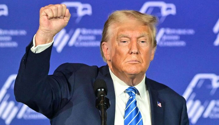 Former US president Donald Trump at a summit in Las Vegas, US. — AFP/file