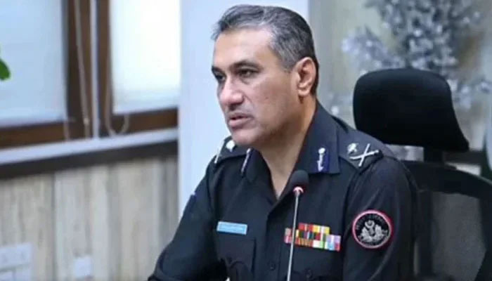 In this screengrab, Sindh IG Ghulam Nabi Memon chairs a meeting on March 25, 2024. — Facebook@sindhpolicedmc