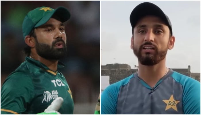 Pakistans white-ball captain Mohammad Rizwan (left) and vice-captain Salman Ali Agha. — AFP/Screengrab via YouTube@pakistancricket/File