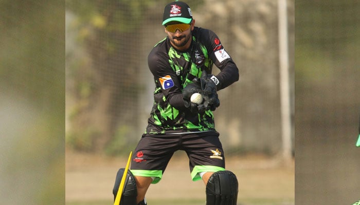 Lahore Qalandars Charsadda-born batter Sahibzada Farhan during a training session on February 13, 2024. — Facebook@LahoreQalandars