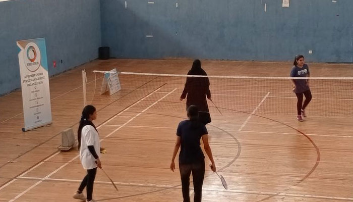 Women playing Badminton at Iqbal Day Badminton Tournament at Karachi. — Facebook@WomenSportsForum-WSF/file