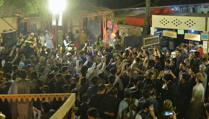 This undated image shows people enjoying during the Golden Jubilee celebrations of the Lok Mela festival organised under the Khyber Pakhtunkhwa Culture and Tourism Authority (KPCTA). — Facebook/Khyber Pakhtunkhwa Culture and Tourism Authority/File