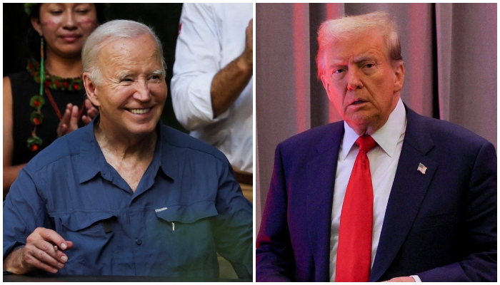 A combination of images shows US President Joe Biden (left) and US President-elect Donald Trump. — Reuters/File