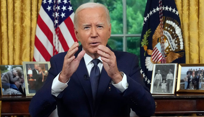 President Joe Biden addresses the nation from the White House after assassination attempt on President-elect Donald Trump at a rally in Pennsylvania on 14 July 2024 in Washington DC. — AFP