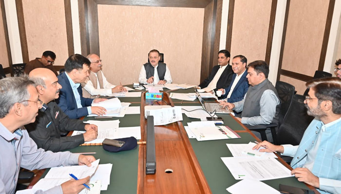 Senior Minister Sharjeel Inam Memon chairs the 13th meeting of the Sindh Mass Transit Authority Board on November 22, 2024. — Facebook/@SharjeelInamMemon63
