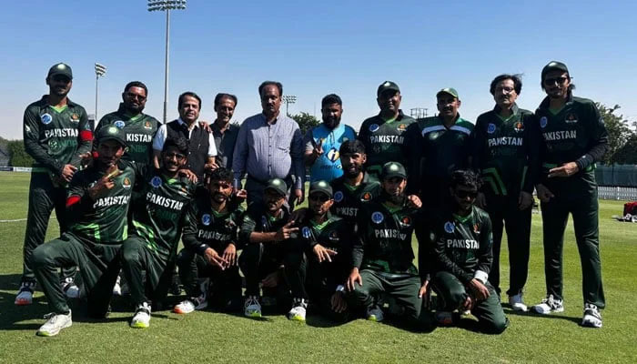 This undated photo shows Pakistan blind cricket team. — Pakistan Blind Cricket Council website/File