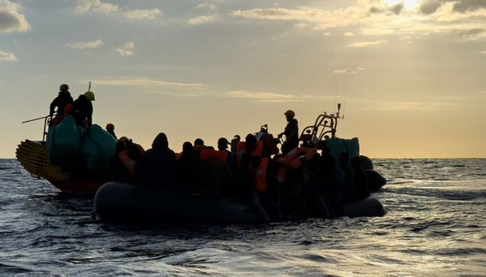 Rescue ship Ocean Viking rescue the underage migrants from the Mediterranean off the Libyan. —X/@SOSMedSuisse/File