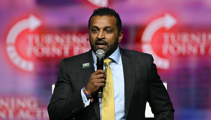 Kash Patel speaks during a Turning Point Action United for Change campaign rally for former US President-elect Donald Trump in Las Vegas. —AFP/File