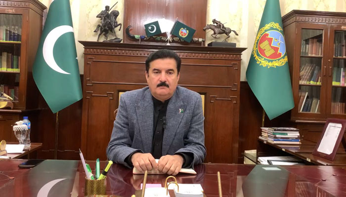 KP Governor Faisal Karim Kundi speaks in a video message on December 4, 2024. — Screengrab via Facebook@FaisalKarimKundi
