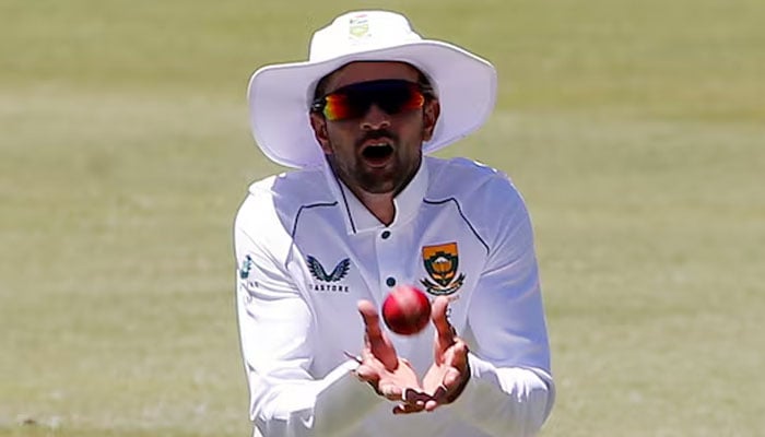 South Africas Keshav Maharaj catching the ball. — Reuters/File