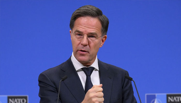 NATOs Dutch Secretary General Mark Rutte gestures as he answers journalists questions during a NATO (North Atlantic Treaty Oganization) Foreign Ministers meeting at the Nato headquarters in Brussels, on December 3, 2024. — AFP