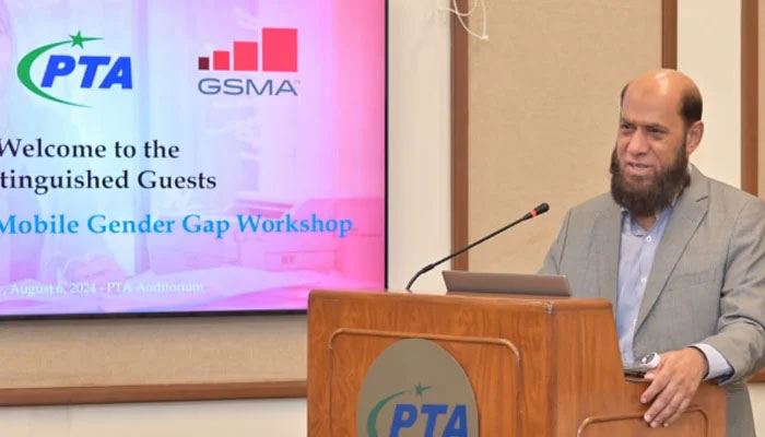 Pakistan Telecommunication Authority (PTA) Chairman Maj Gen (R) Hafeezur Rehman addresses at an event on August 6, 2024. — Facebook@Pakistan Telecommunication Authority