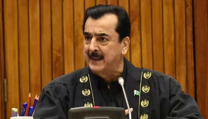 Senate Chairman Yusuf Raza Gilani chairs a Senate session. — Facebook/@Syed Yousuf Raza Gillani/File