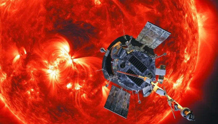 A 2018 artist’s concept shows the Parker Solar Probe spacecraft flying into the Sun’s outer atmosphere, called the corona, on a mission to help scientists learn more about the Sun. —Reuters/File