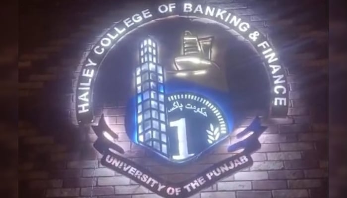 Punjab University’s Hailey College of Banking & Finance (HCBF) logo. —Instagram/@hcbfofficial