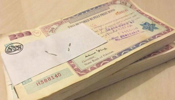 An undated image of Rs200 prize bonds . — Online/File