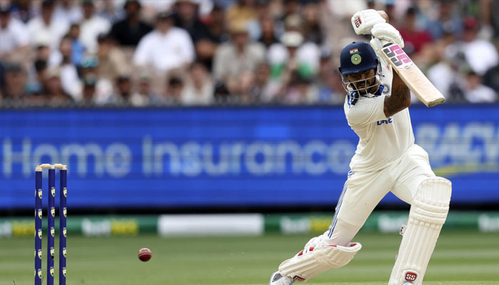 Indias Nitish Kumar Reddy bats on the third day of the fourth Test against Australia. —AFP/File
