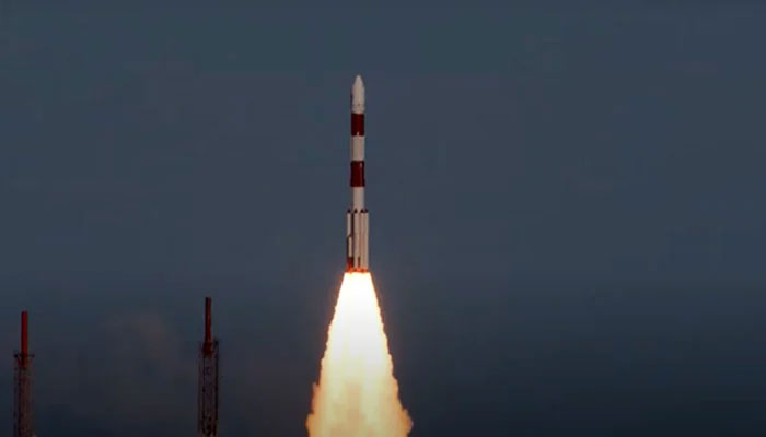 Indias PSLV-C60 rocket at the Sriharikota launch site.— Screengrab via YouTube@isroofficial5866/File