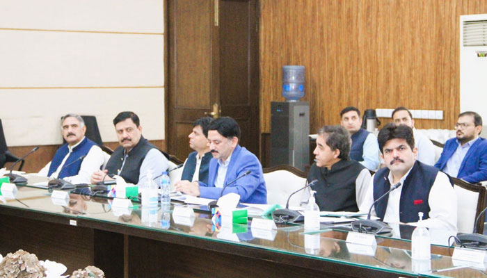 Participants are discussing a matter during the 25th meeting of the Provincial Development Working Party (PDWP) CFY 2024-25. — Facebook@PlanningDevelopmentBoardGovtofthePunjab