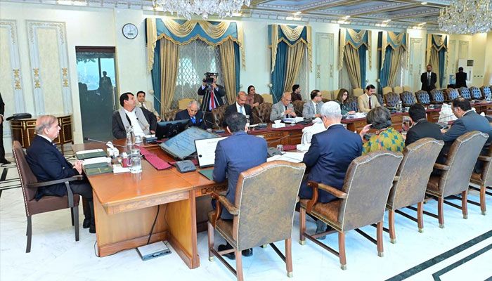 Prime Minister Muhammad Shehbaz Sharif chairs meeting on progress upon the measures taken against human trafficking in Islamabad on January 6, 2025.— PID
