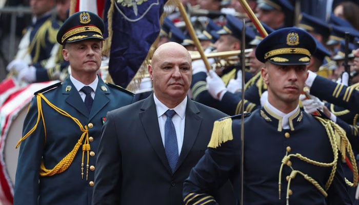 Lebanons army chief Joseph Aoun walks after being elected as the countrys President at the parliament building in Beirut, Lebanon, January 9, 2025. —Reuters