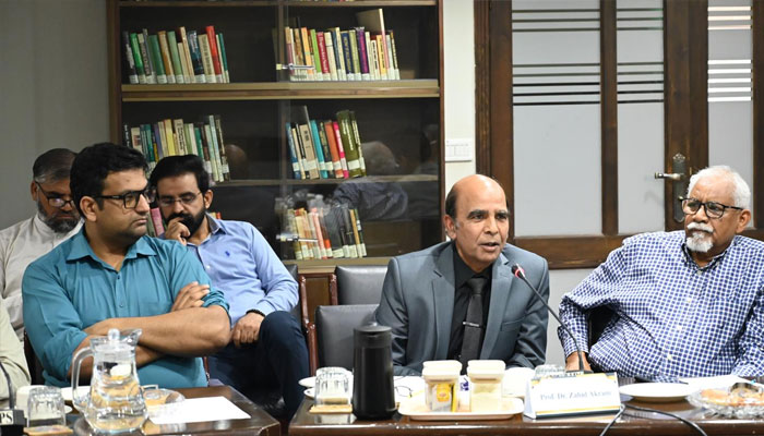 Professor Dr Zahid Akram addressing an event.— Facebook@InstituteOfPolicyStudiesPakistan/File