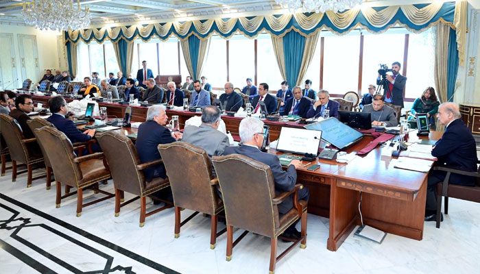 Prime Minister Muhammad Shehbaz Sharif chairs the federal cabinet meeting on January 14, 2025.— PID