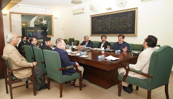 PPP Chairman Bilawal Bhutto Zardari presided over a meeting at the Bilawal House regarding public-private partnership projects in Sindh on January 14, 2025. —Fcebook@Bilawalhouse