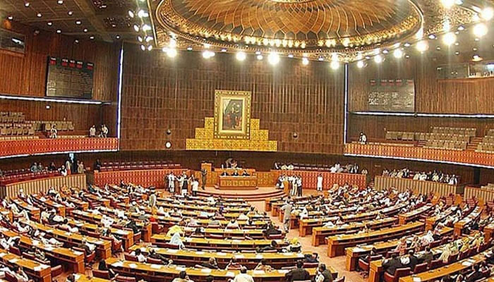 The inside view of the National Assembly of Pakistan.— The News/File