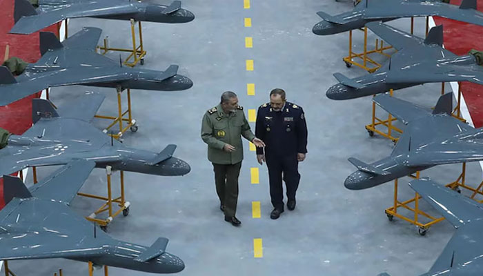 Unmanned aircrafts system (UAS), commonly known as drones, can be seen in Tehran.— AFP/File