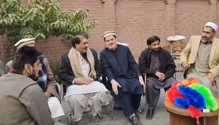 People seen at the Bara Press Club amid its annual elections.— Facebook@AsadAfridi/File