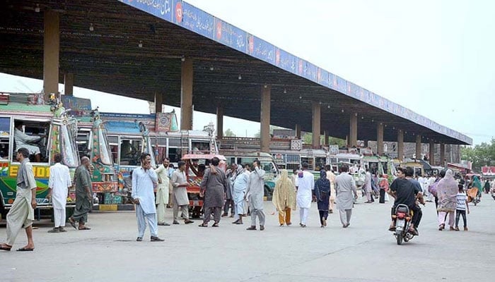 This representational image shows a view of a general bus stand. — APP/File