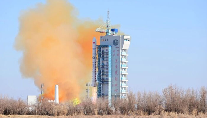 Pakistans first indigenous Electro Optical Satellite (EOS) being launched from Jiuquan Satellite Launch Centre (JSLC), China. — APP/File