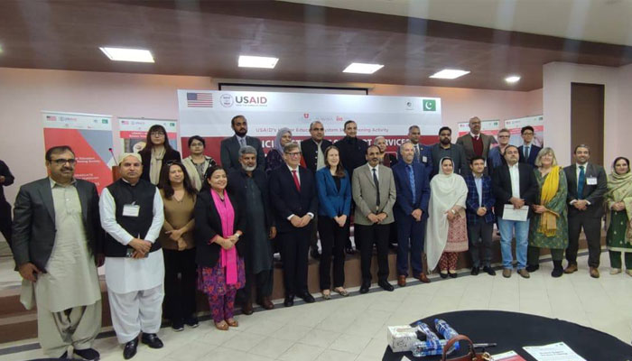 A group photo from a six-week professional development programme for English teachers organised by Mirpur University of Science and Technology (MUST) in collaboration with Small Grant Training Programme.— Facebook@MirpurUniversityofScienceandTechnology,MUSTMirpurAJK/File