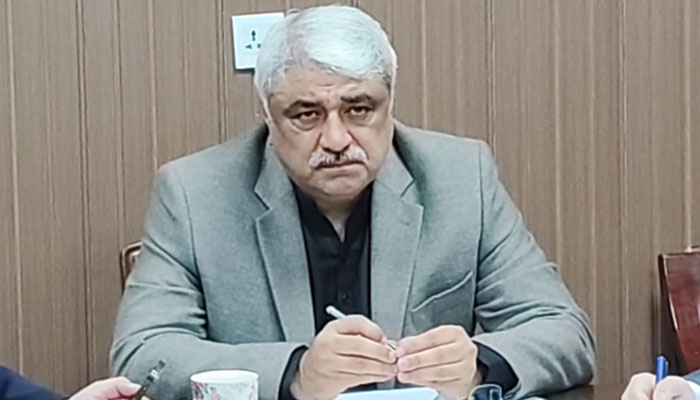 Punjab Health Minister Khawaja Salman Rafique presides over a meeting at Children’s Hospital Lahore on January 22, 2025. — Screengrab via Facebook@SalmanRafiquePK