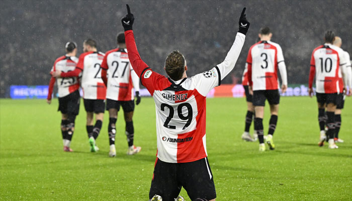 Mexico striker Santiago Gimenez reacts after goal. — AFP/File