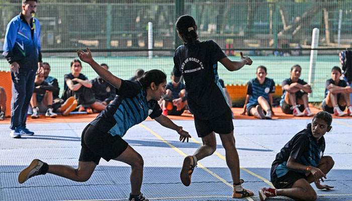 In this photograph taken on January 8, 2025, members of Indias womens kho kho team take part in selection trials ahead of the upcoming Kho Kho World Cup in New Delhi.—AFP/File