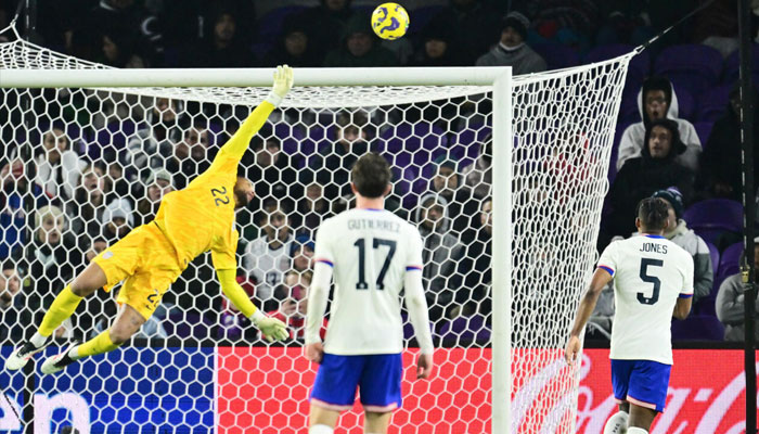 USA goalkeeper Zack Steffen makes a diving save in Wednesday 3-0 win over Costa Rica. —AFP/File