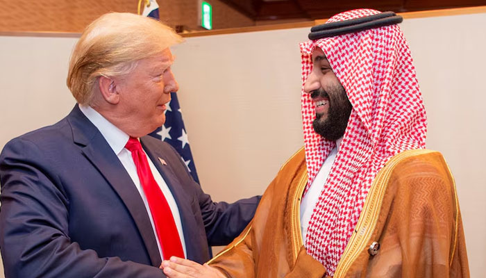 Saudi Arabias Crown Prince Mohammed bin Salman shakes hands with US President Donald Trump, at the G20 leaders summit in Osaka, Japan, June 29, 2019. — Reuters