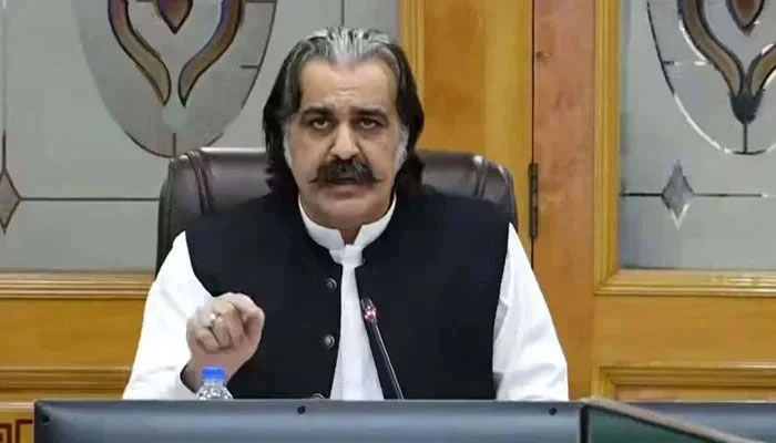KP Chief Minister Sardar Ali Amin Gandapur chairs a cabinet meeting on April 24, 2024. — Facebook@Ali Amin Khan Gandapur