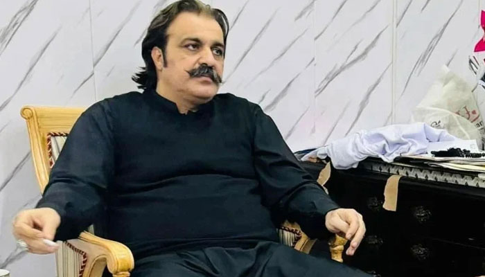 KP Chief Minister Ali Amin Gandapur can be seen in this picture released on February 23. 2024. —Facebook/ Ali Amin Gandapur