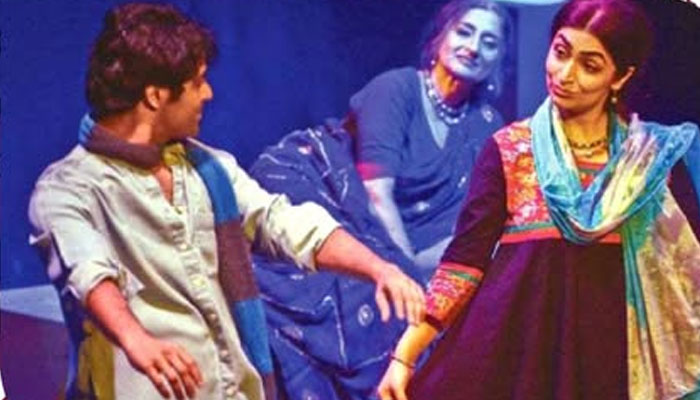 Actors seen during the drama play Dasht e Soos, played at Zia Mohyeddin Theater of the National Academy of Performing Arts.— Facebook@apponfb/File