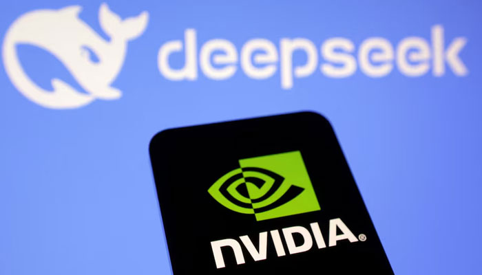 Nvidia and Deepseek logos are seen in this illustration taken, January 27, 2025. — Reuters